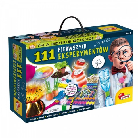 Zestaw naukowy IM A Genius - 111 pierwszych eksperymentów Lisciani Zestaw naukowy IM A Genius - 111 pierwszych eksperymentów Lisciani