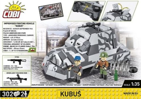 Klocki Improwizowany samochód pancerny Kubuś Powstanie Warszawskie Cobi Klocki Klocki Improwizowany samochód pancerny Kubuś Powstanie Warszawskie Cobi Klocki