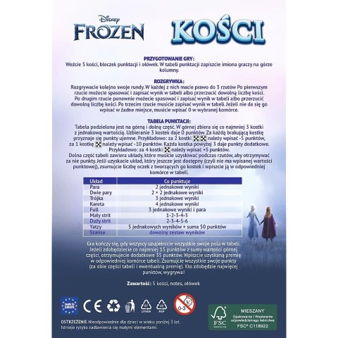 Gra podróżna Kości Kraina Lodu Frozen Trefl Gra podróżna Kości Kraina Lodu Frozen Trefl