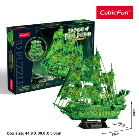 Puzzle 3D Latający Holender świecący w ciemności Cubic Fun Puzzle 3D Latający Holender świecący w ciemności Cubic Fun