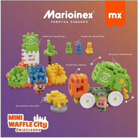 Klocki Waffle mini - Śmieciarka 148 elementów Marioinex Klocki Waffle mini - Śmieciarka 148 elementów Marioinex