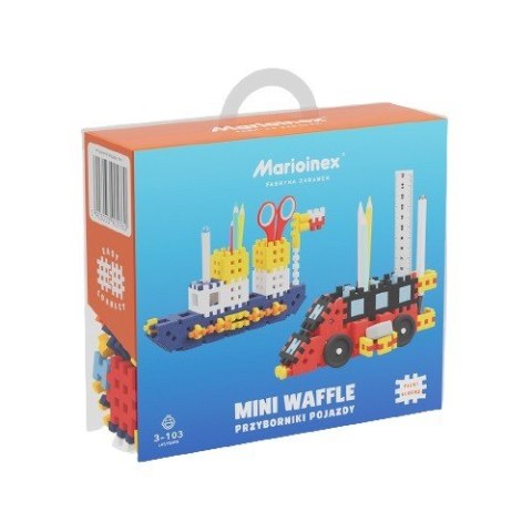 Klocki konstrukcyjne Mini Waffle - Przyborniki pojazdy 140 elementów Marioinex Klocki konstrukcyjne Mini Waffle - Przyborniki pojazdy 140 elementów Marioinex
