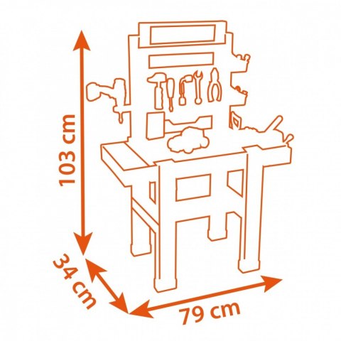Warsztat Black+Decker Bricolo Center Smoby Warsztat Black+Decker Bricolo Center Smoby