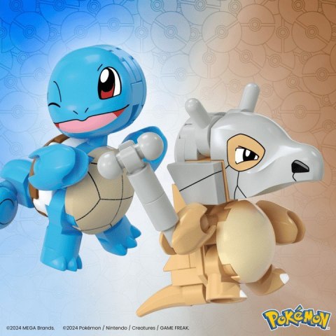 Klocki Mega Pokemon 45 elementów Squirtle i Cubone Mega Bloks Klocki Mega Pokemon 45 elementów Squirtle i Cubone Mega Bloks