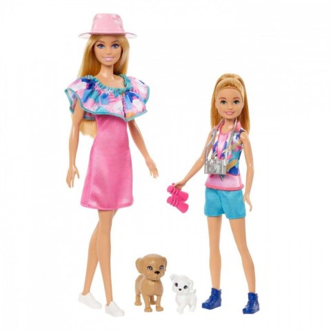 Zestaw lalek Barbie i Stacie z pieskami Mattel Zestaw lalek Barbie i Stacie z pieskami Mattel