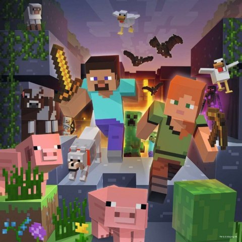 Puzzle 3x49 elementów Minecraft Ravensburger Polska Puzzle 3x49 elementów Minecraft Ravensburger Polska