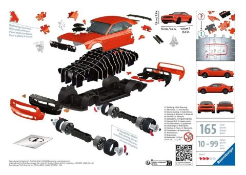 Puzzle 3D Dodge Challenger R/T Scat Pack Widebod Ravensburger Polska Puzzle 3D Dodge Challenger R/T Scat Pack Widebod Ravensburger Polska