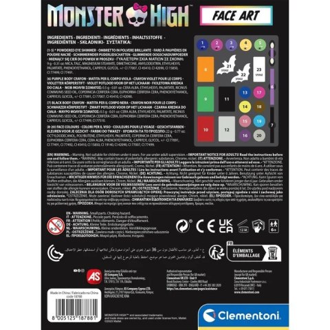 Zestaw do malowania twarzy Monster High Clementoni Zestaw do malowania twarzy Monster High Clementoni
