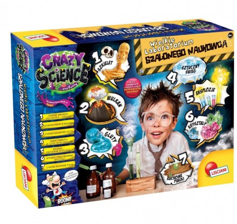 Zestaw naukowy Crazy Science Laboratorium szalonego Lisciani Zestaw naukowy Crazy Science Laboratorium szalonego Lisciani
