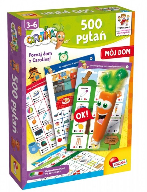 Gra Carotina 500 pytań - Mój dom Lisciani Gra Carotina 500 pytań - Mój dom Lisciani
