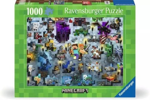 *Puzzle 1000el Minecraft Challenge Ravensburger Polska *Puzzle 1000el Minecraft Challenge Ravensburger Polska