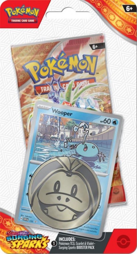 Karty Scarlet & Violet - Surging Sparks - Checklane Blister Wooper Pokemon TCG Karty Scarlet & Violet - Surging Sparks - Checklane Blister Wooper Pokemon TCG