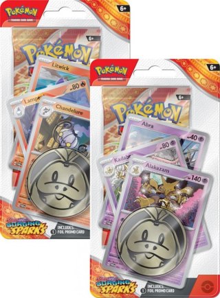 Karty Scarlet & Violet - Surging Sparks - Premium Checklane Blister Alkazam Pokemon TCG