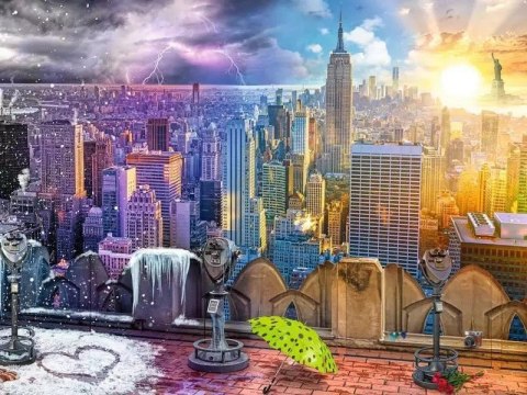 Puzzle 1500 elementów Nowy Jork w lecie i zimie Ravensburger Polska Puzzle 1500 elementów Nowy Jork w lecie i zimie Ravensburger Polska