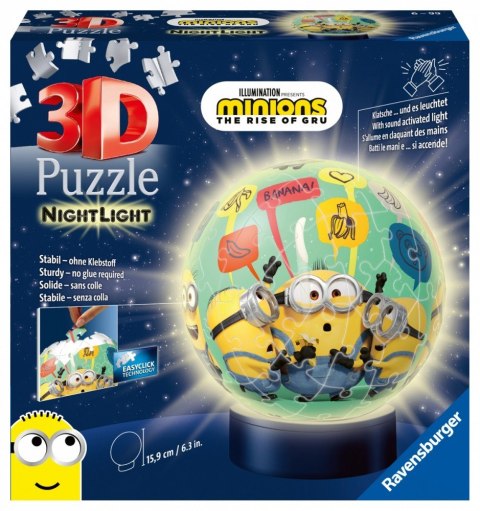 Puzzle 3D Świecąca Kula Minionki Ravensburger Polska Puzzle 3D Świecąca Kula Minionki Ravensburger Polska