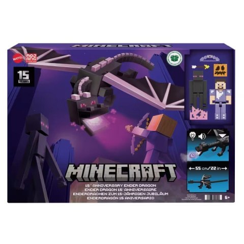 Zestaw figurek Minecraft Smok Kresu 15 rocznica Mattel Zestaw figurek Minecraft Smok Kresu 15 rocznica Mattel