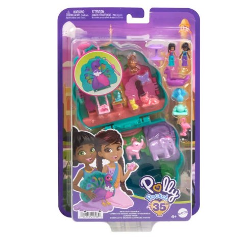 Zestaw figurek Polly Pocket Ogród pawia zestaw kompaktowy Fisher Price Zestaw figurek Polly Pocket Ogród pawia zestaw kompaktowy Fisher Price