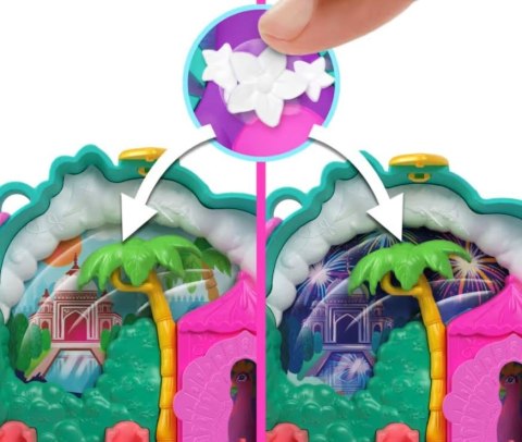 Zestaw figurek Polly Pocket Ogród pawia zestaw kompaktowy Fisher Price Zestaw figurek Polly Pocket Ogród pawia zestaw kompaktowy Fisher Price