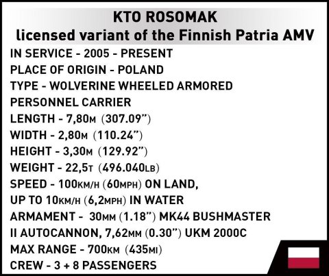 Klocki KTO Rosomak 666 klocków Cobi Klocki Klocki KTO Rosomak 666 klocków Cobi Klocki