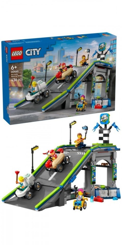 Klocki City 60460 Bez granic: tor z rampami dla wyścigówek LEGO Klocki City 60460 Bez granic: tor z rampami dla wyścigówek LEGO