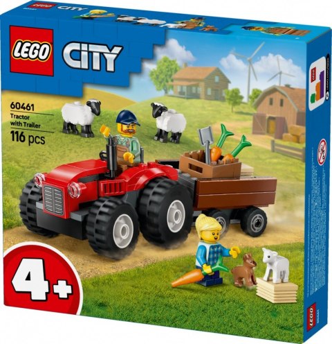Klocki City 60461 Czerwony traktor z przyczepą i owcą LEGO Klocki City 60461 Czerwony traktor z przyczepą i owcą LEGO