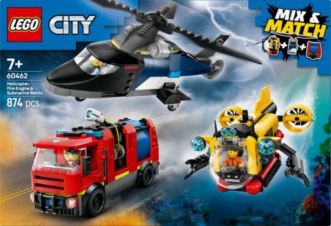 Klocki City 60462 Zestaw z helikopterem, wozem strażackim i łodzią LEGO Klocki City 60462 Zestaw z helikopterem, wozem strażackim i łodzią LEGO