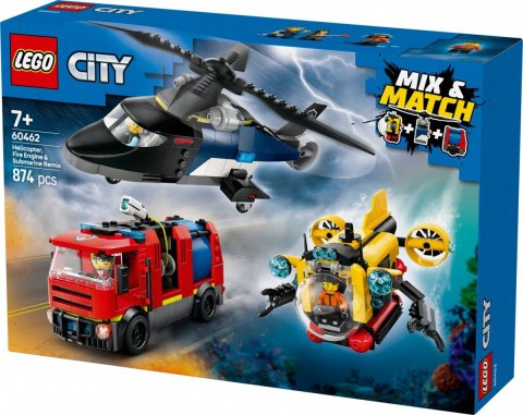 Klocki City 60462 Zestaw z helikopterem, wozem strażackim i łodzią LEGO Klocki City 60462 Zestaw z helikopterem, wozem strażackim i łodzią LEGO