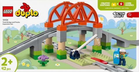 Klocki DUPLO 10426 Most i tory kolejowe - zestaw rozszerzający LEGO Klocki DUPLO 10426 Most i tory kolejowe - zestaw rozszerzający LEGO