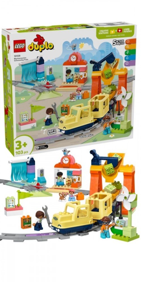 Klocki DUPLO 10428 Duży interaktywny pociąg miejski LEGO Klocki DUPLO 10428 Duży interaktywny pociąg miejski LEGO