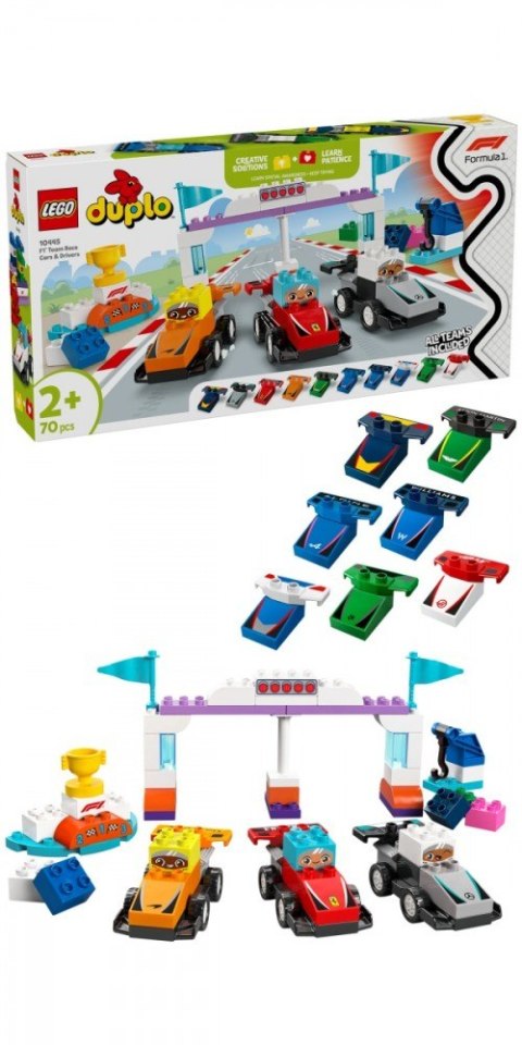Klocki DUPLO 10445 Bolidy i kierowcy F1 LEGO Klocki DUPLO 10445 Bolidy i kierowcy F1 LEGO