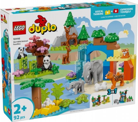 Klocki DUPLO 10446 Rodziny dzikich zwierząt 3 w 1 LEGO Klocki DUPLO 10446 Rodziny dzikich zwierząt 3 w 1 LEGO