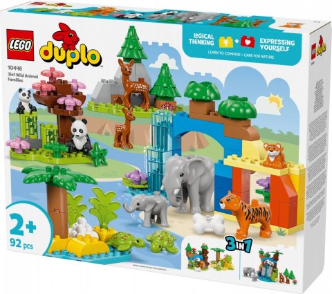 Klocki DUPLO 10446 Rodziny dzikich zwierząt 3 w 1 LEGO Klocki DUPLO 10446 Rodziny dzikich zwierząt 3 w 1 LEGO
