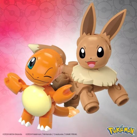 Klocki Mega Pokemon Pokeball 2-pak Charmander i Eevee Mega Bloks Klocki Mega Pokemon Pokeball 2-pak Charmander i Eevee Mega Bloks