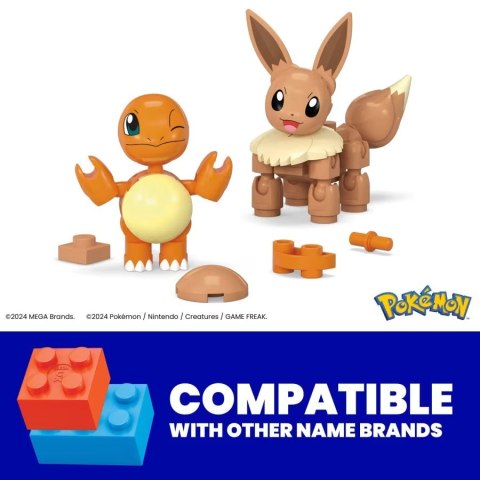 Klocki Mega Pokemon Pokeball 2-pak Charmander i Eevee Mega Bloks Klocki Mega Pokemon Pokeball 2-pak Charmander i Eevee Mega Bloks