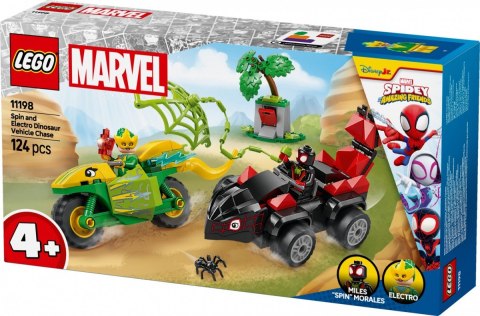 Klocki SPIDEY 11198 Pościg Spina za Electro w dinopojeździe LEGO Klocki SPIDEY 11198 Pościg Spina za Electro w dinopojeździe LEGO