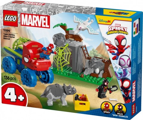 Klocki SPIDEY 11199 Misja ratunkowa zespołu Spidey'ego w dinoterenówce LEGO Klocki SPIDEY 11199 Misja ratunkowa zespołu Spidey'ego w dinoterenówce LEGO