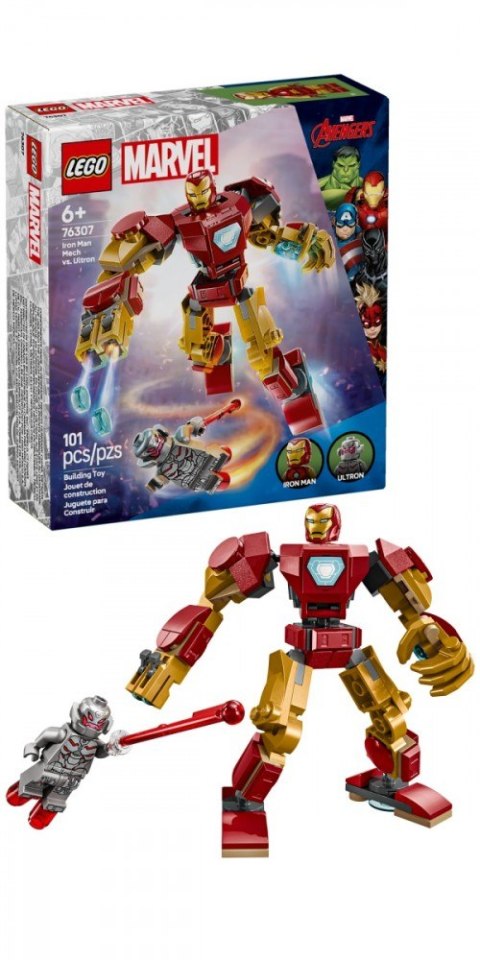 Klocki Super Heroes 76307 Mech Iron Mana kontra Ultron LEGO Klocki Super Heroes 76307 Mech Iron Mana kontra Ultron LEGO