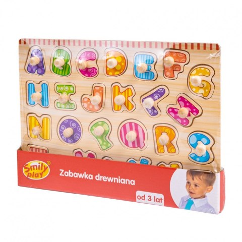Układanka drewniana Literki Smily Play Układanka drewniana Literki Smily Play