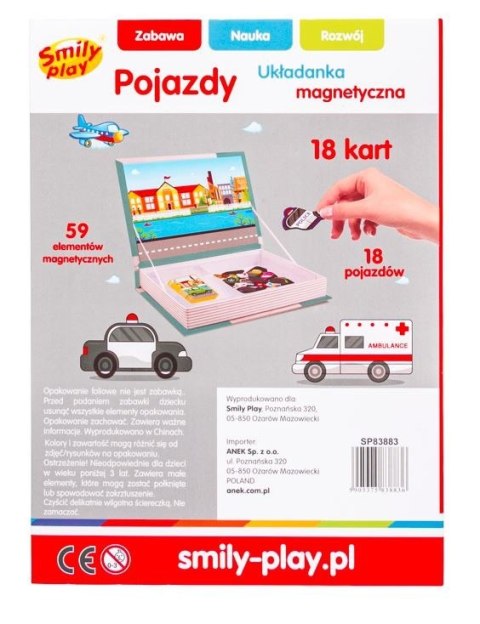 Układanka magnetyczna Pojazdy Smily Play Układanka magnetyczna Pojazdy Smily Play