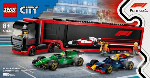 Klocki City 60445 F1 Ciężarówka z bolidami RB20 i AMR24 F1 LEGO Klocki City 60445 F1 Ciężarówka z bolidami RB20 i AMR24 F1 LEGO