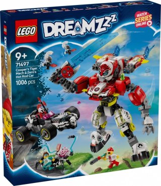 Klocki DREAMZzz 71497 Tygrysi mech Coopera i hot rod Zero LEGO