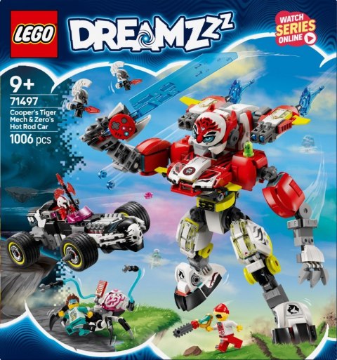 Klocki DREAMZzz 71497 Tygrysi mech Coopera i hot rod Zero LEGO Klocki DREAMZzz 71497 Tygrysi mech Coopera i hot rod Zero LEGO