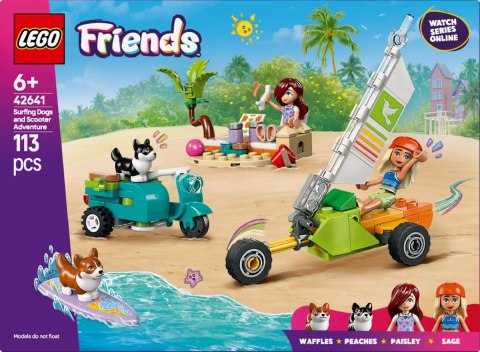 Klocki Friends 42641 Przygoda z surfującymi psami i skuterem LEGO Klocki Friends 42641 Przygoda z surfującymi psami i skuterem LEGO