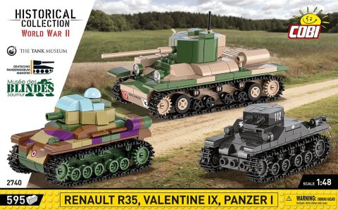 Klocki Renault R35 - Valentine IX - Panzer I Cobi Klocki Klocki Renault R35 - Valentine IX - Panzer I Cobi Klocki