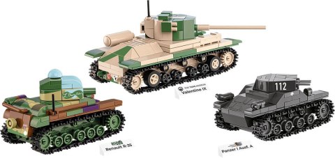 Klocki Renault R35 - Valentine IX - Panzer I Cobi Klocki Klocki Renault R35 - Valentine IX - Panzer I Cobi Klocki