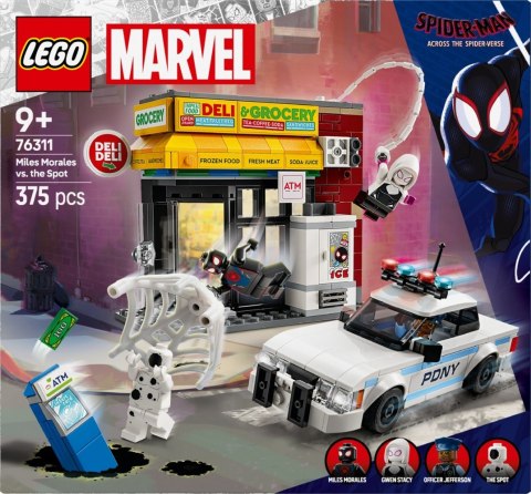 Klocki Super Heroes 76311 Multiwersum: Miles Morales kontra Spot LEGO Klocki Super Heroes 76311 Multiwersum: Miles Morales kontra Spot LEGO