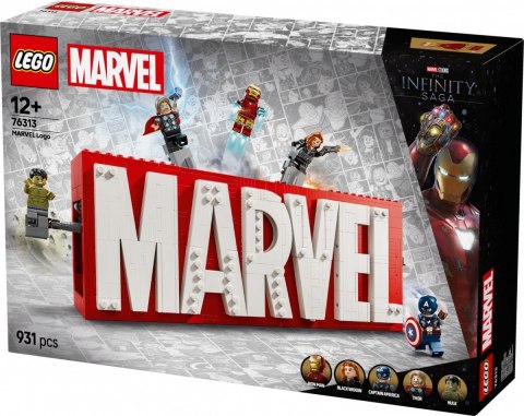 Klocki Super Heroes 76313 Logo MARVEL z minifigurkami LEGO Klocki Super Heroes 76313 Logo MARVEL z minifigurkami LEGO