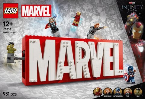 Klocki Super Heroes 76313 Logo MARVEL z minifigurkami LEGO Klocki Super Heroes 76313 Logo MARVEL z minifigurkami LEGO