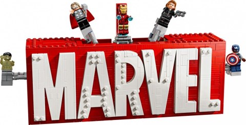 Klocki Super Heroes 76313 Logo MARVEL z minifigurkami LEGO Klocki Super Heroes 76313 Logo MARVEL z minifigurkami LEGO