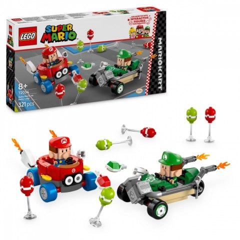 Klocki Super Mario 72034 Mario Kart - Baby Mario kontra Baby Luigi LEGO Klocki Super Mario 72034 Mario Kart - Baby Mario kontra Baby Luigi LEGO